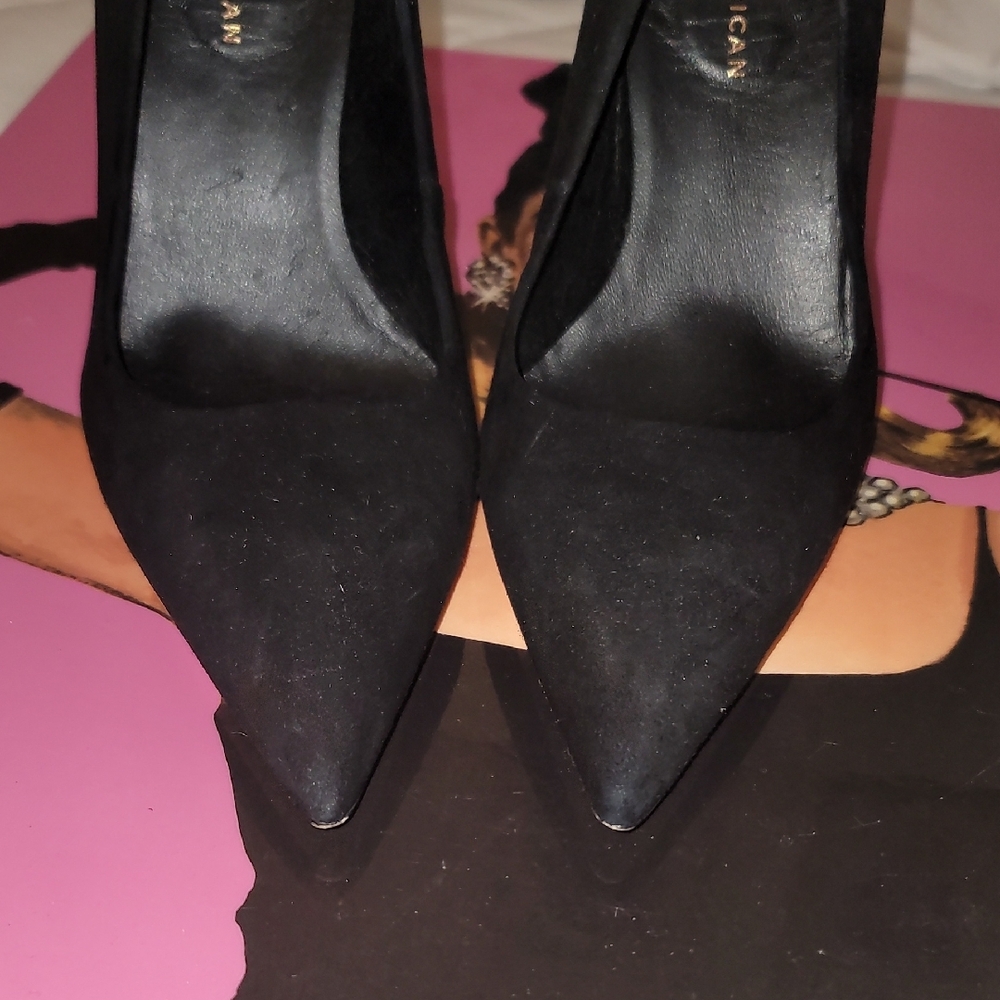Good American Black Stiletto Heels Classic Design - Picture 5 of 7